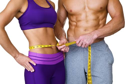 Keto Vera weight management lifestyle — couple measuring waistlines